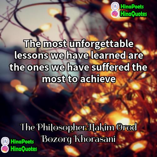The Philosopher Hakim Orod Bozorg Khorasani Quotes | The most unforgettable lessons we have learned